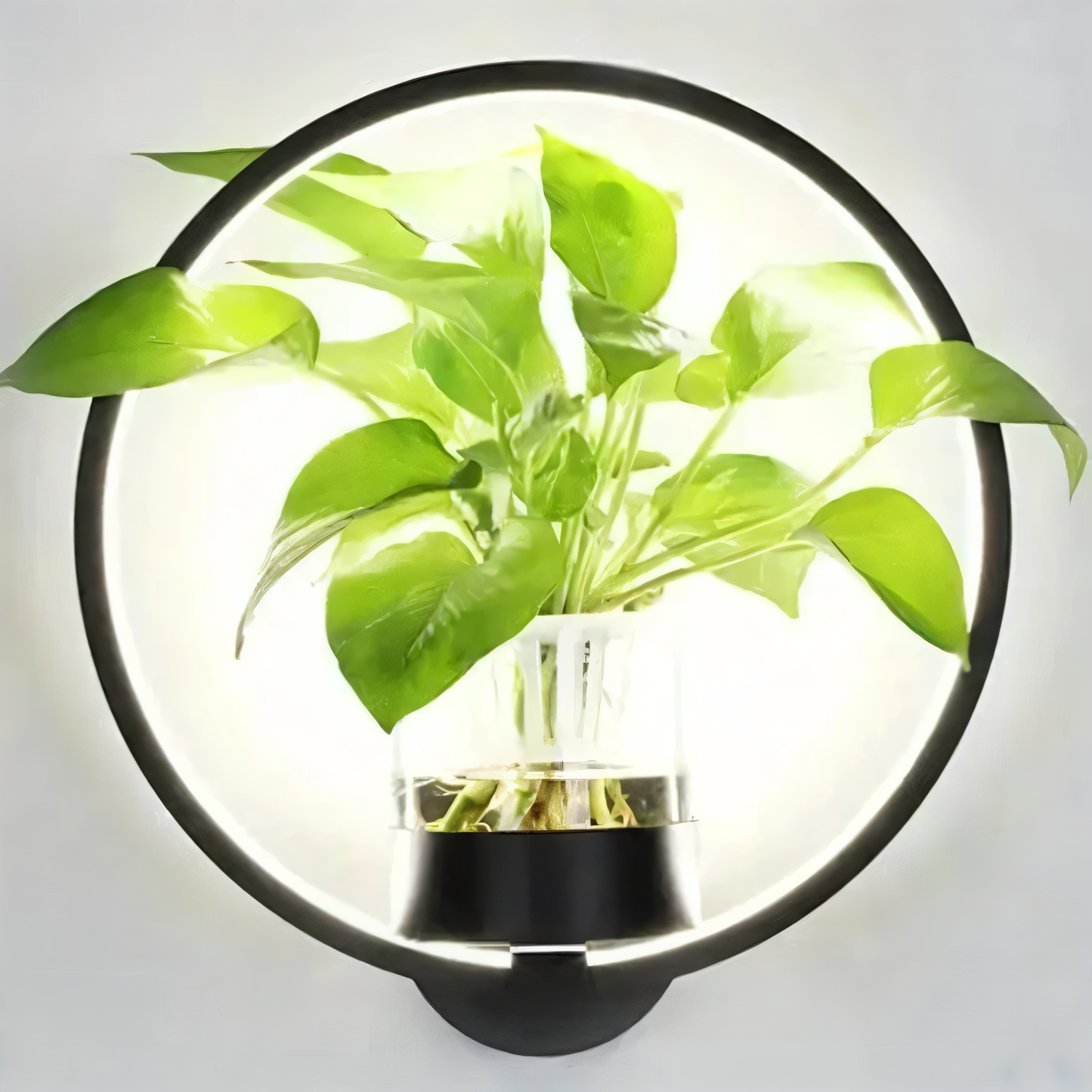 VerdantLume Wandleuchte - Minimalistische Wandleuchte mit integrierter Pflanzenhalterung - Moderne Wandleuchten LED