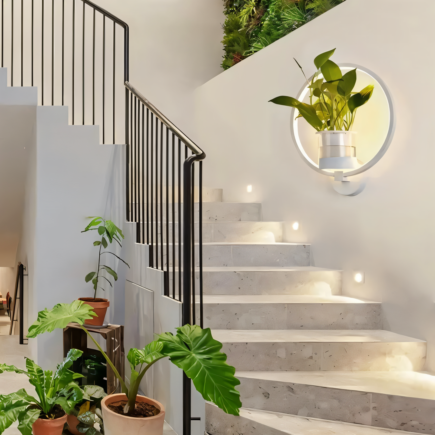 VerdantLume Wandleuchte - Minimalistische Wandleuchte mit integrierter Pflanzenhalterung - Moderne Wandleuchten LED