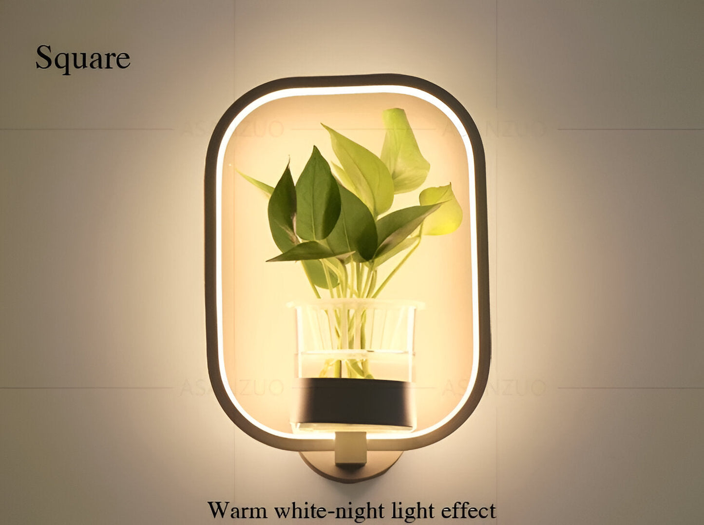 VerdantLume Wandleuchte - Minimalistische Wandleuchte mit integrierter Pflanzenhalterung - Moderne Wandleuchten LED