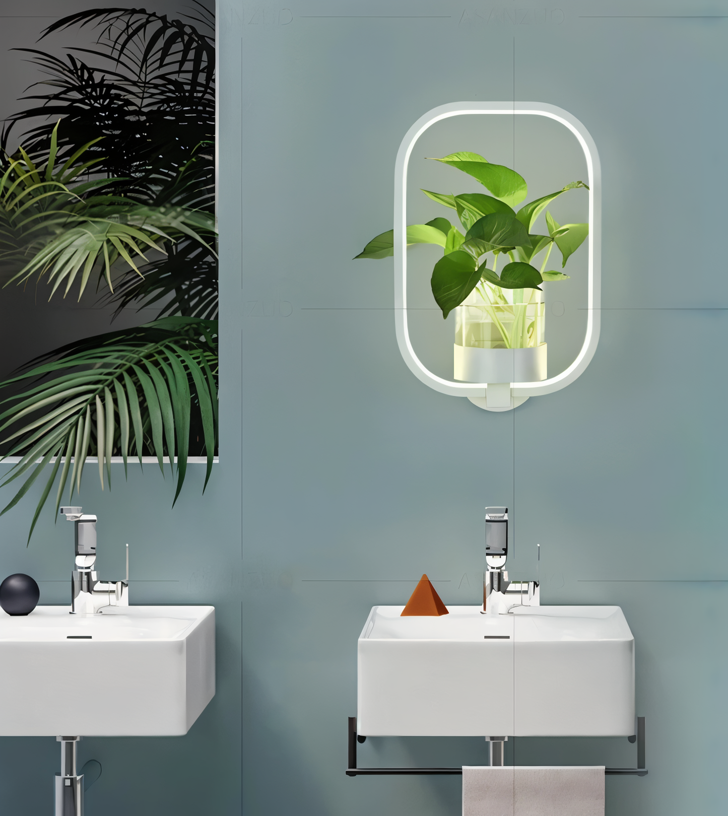 VerdantLume Wandleuchte - Minimalistische Wandleuchte mit integrierter Pflanzenhalterung - Moderne Wandleuchten LED