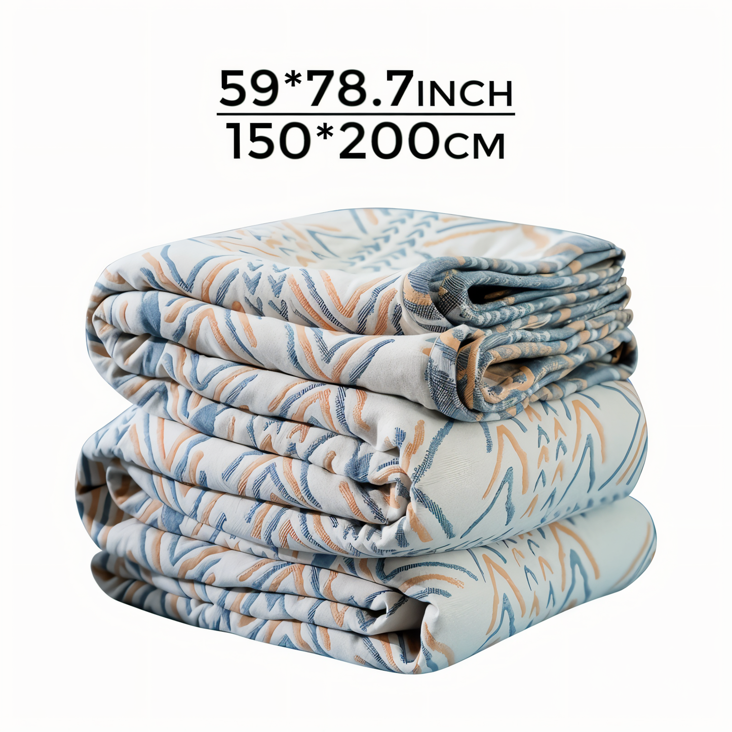 VividPure Plaid - Wendbarer Baumwollüberwurf für Sofa - Köpergewebe Boho Fleece Decke