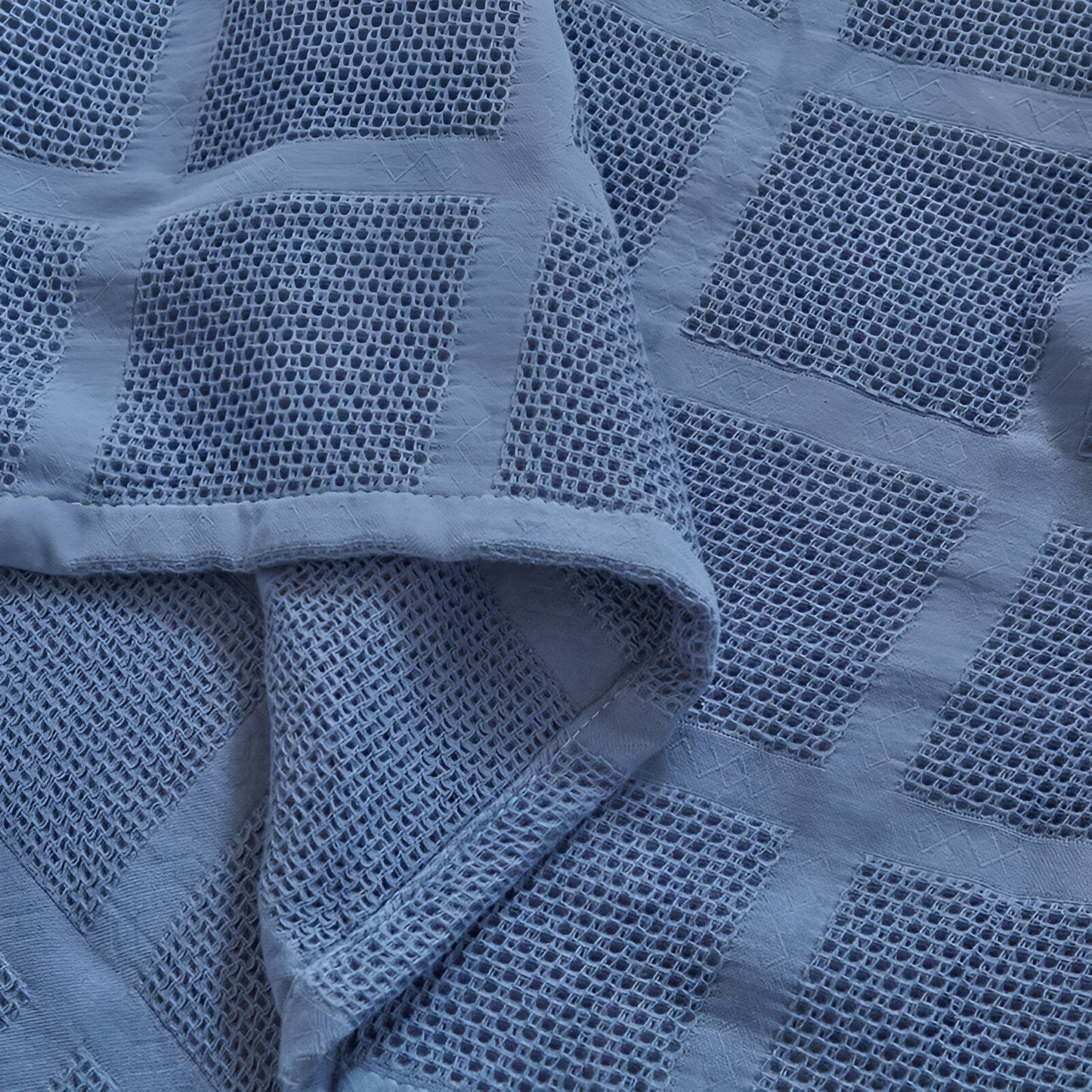 WaffleCloud Plaid - Hypoallergen Baumwolle Fleece Decke - Weicher Twill Gewebter Wurf
