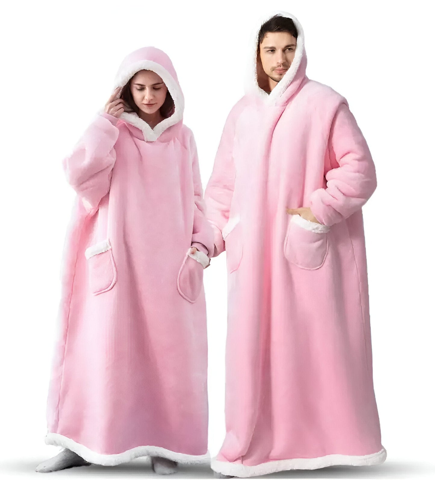 WarmWrap Hoodie Decke - Plüschflanell Pullover in Übergröße mit Tasche