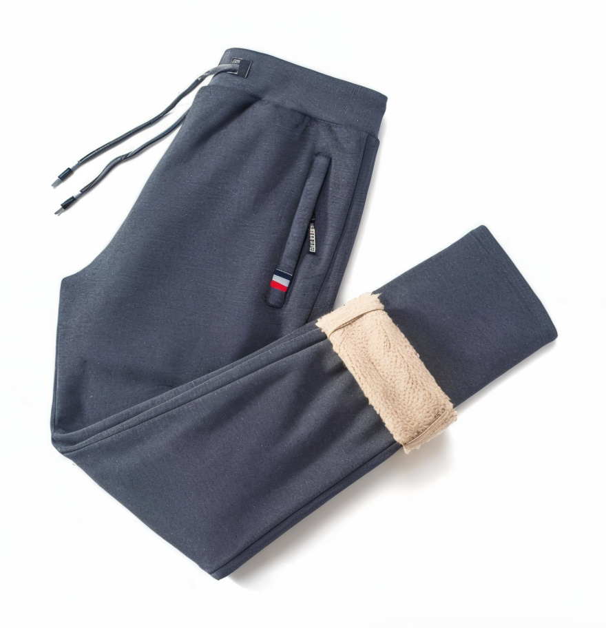Wool Lined Fleece Legging - Herren Sweatpants mit Kordelzug und Taschen