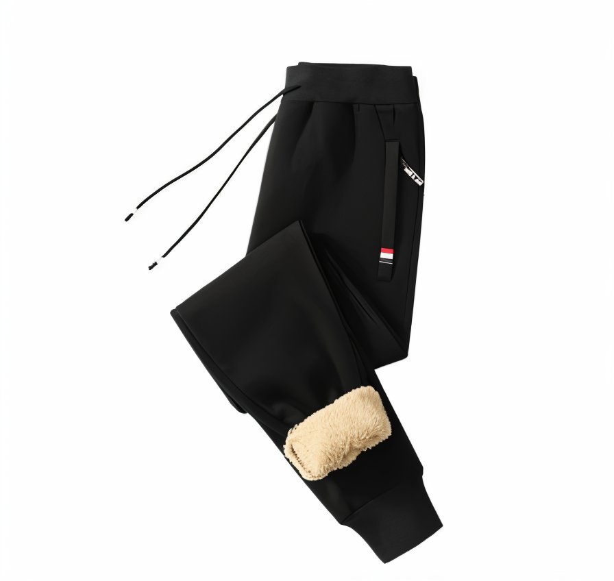 Wool Lined Fleece Legging - Herren Sweatpants mit Kordelzug und Taschen