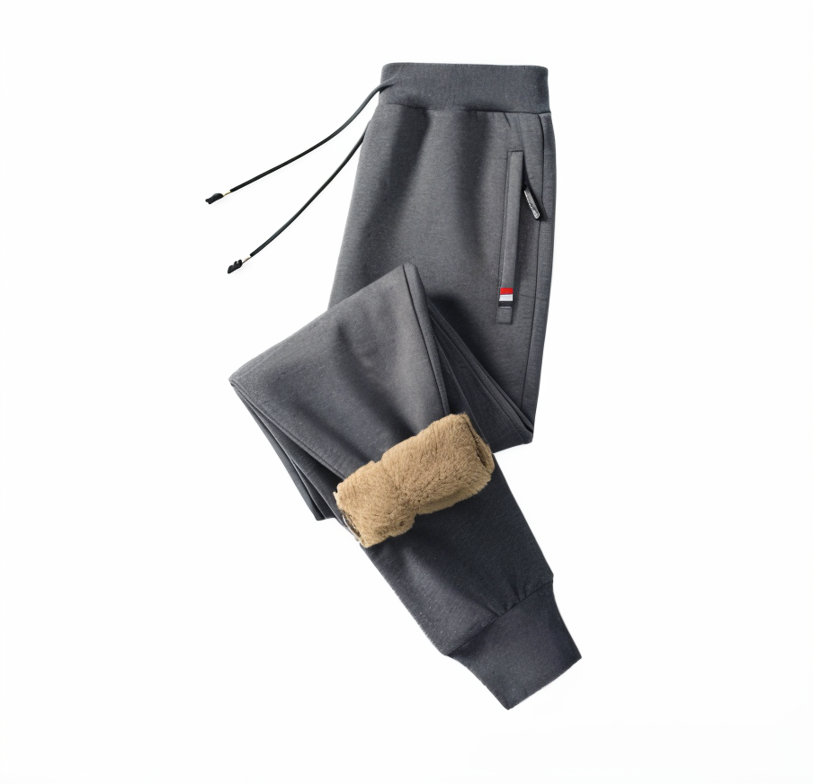 Wool Lined Fleece Legging - Herren Sweatpants mit Kordelzug und Taschen