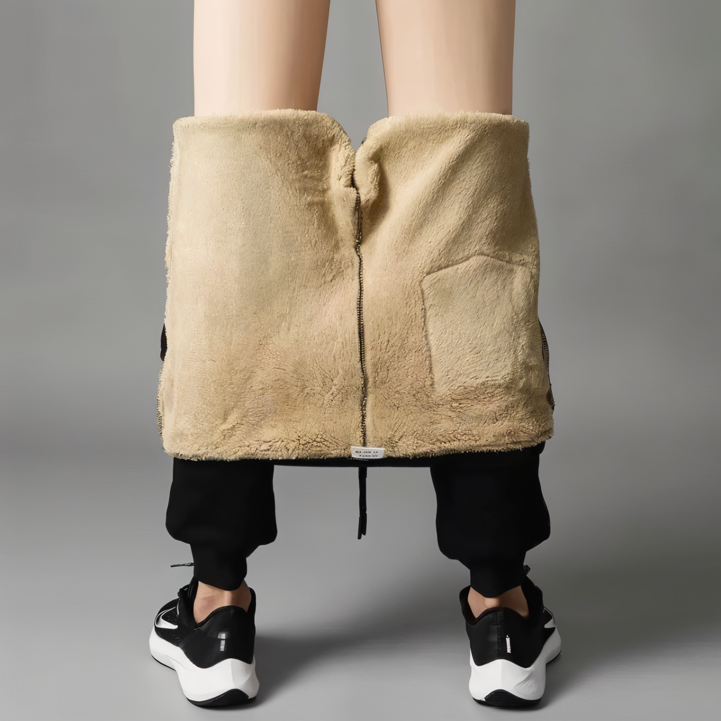 Wool Lined Fleece Legging - Herren Sweatpants mit Kordelzug und Taschen