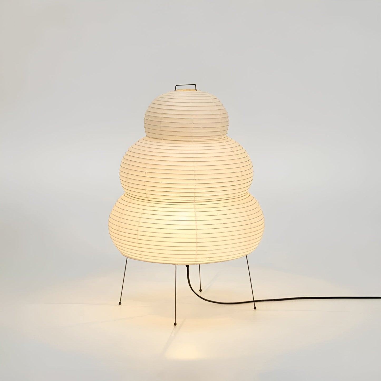 Naturinspirierte Reispapier Stehlampe