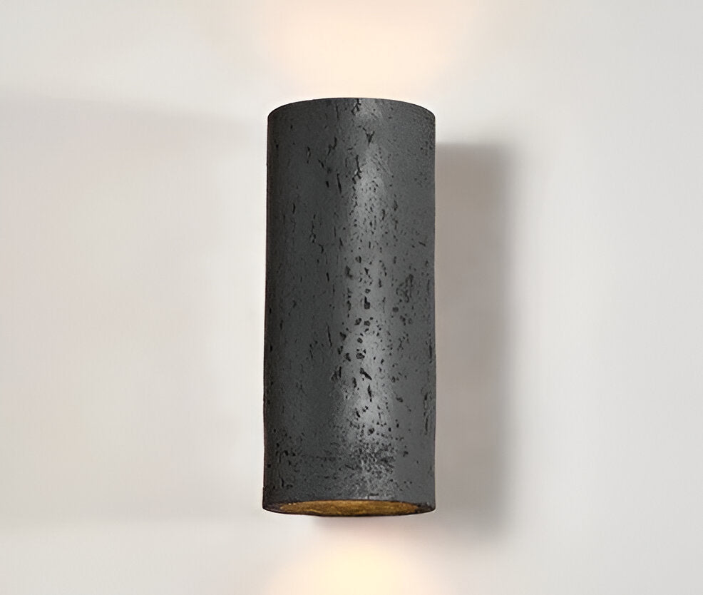 Zylinder Tube Wandleuchte - Wabi Sabi Stein Wandleuchte - Wandstrahler LED Beleuchtung