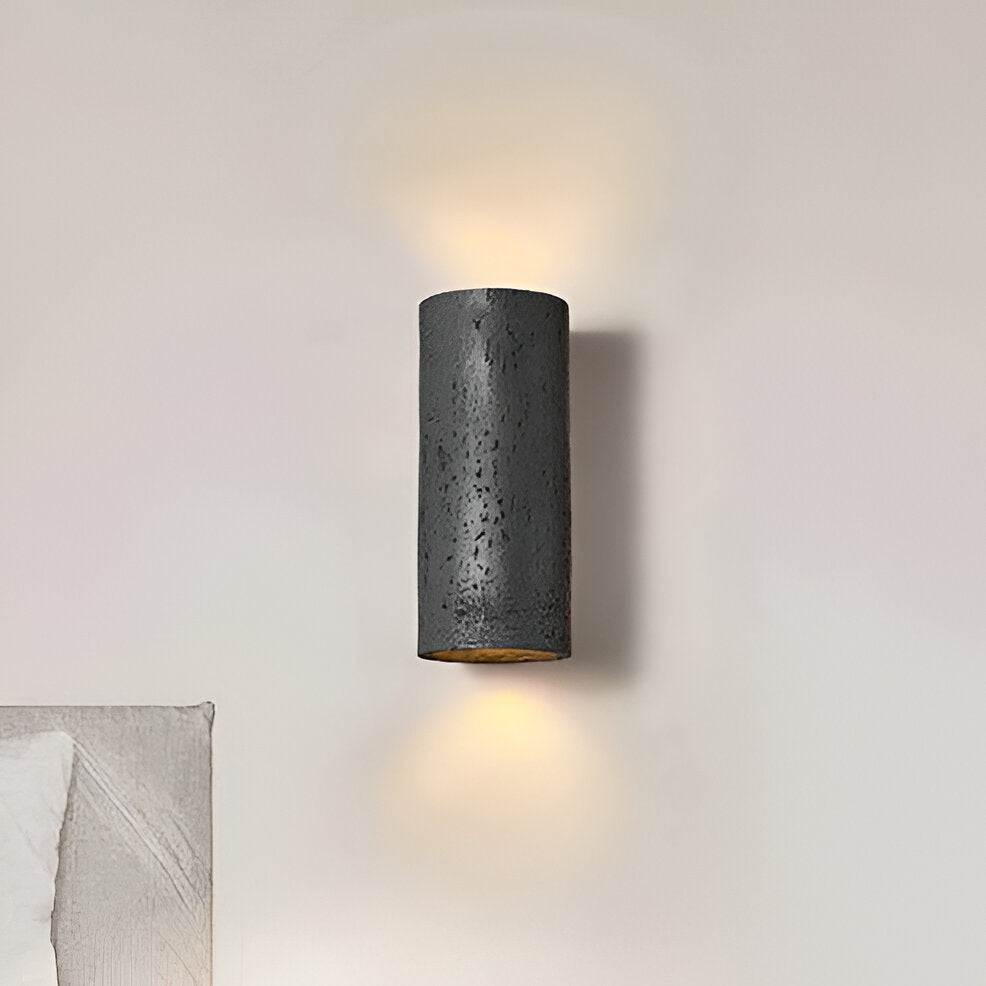 Zylinder Tube Wandleuchte - Wabi Sabi Stein Wandleuchte - Wandstrahler LED Beleuchtung