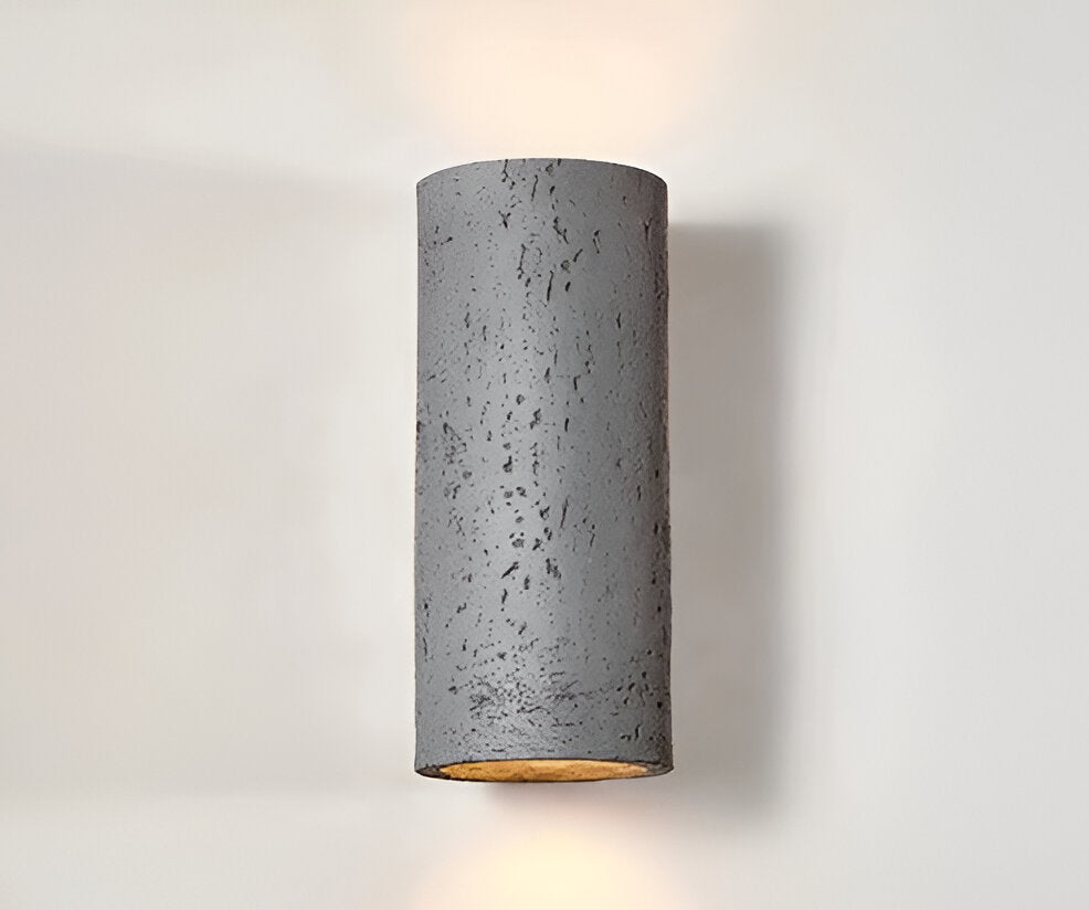 Zylinder Tube Wandleuchte - Wabi Sabi Stein Wandleuchte - Wandstrahler LED Beleuchtung