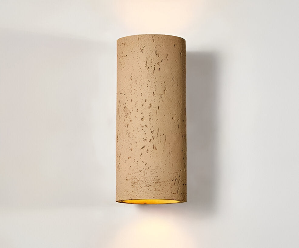 Zylinder Tube Wandleuchte - Wabi Sabi Stein Wandleuchte - Wandstrahler LED Beleuchtung