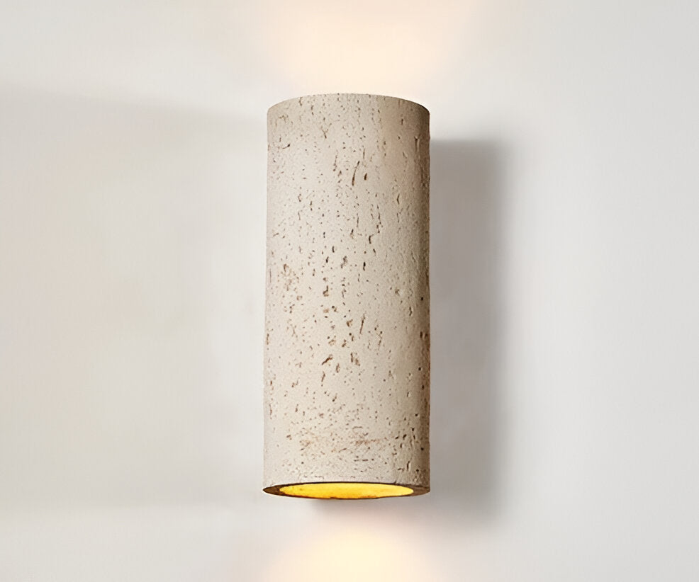 Zylinder Tube Wandleuchte - Wabi Sabi Stein Wandleuchte - Wandstrahler LED Beleuchtung