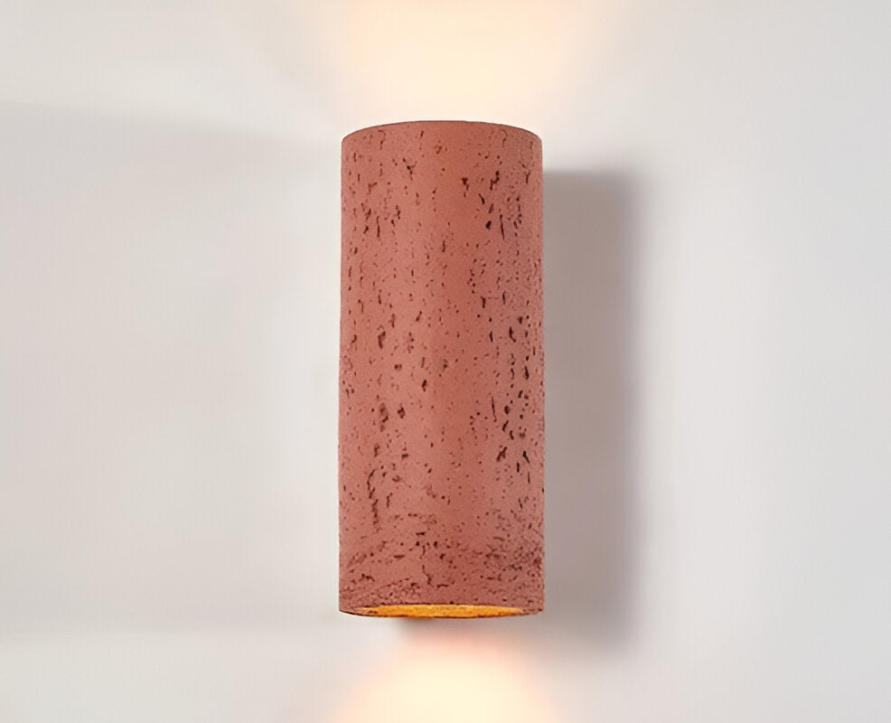 Zylinder Tube Wandleuchte - Wabi Sabi Stein Wandleuchte - Wandstrahler LED Beleuchtung