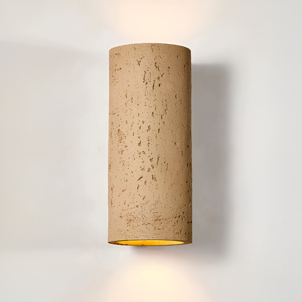 Zylinder Tube Wandleuchte - Wabi Sabi Stein Wandleuchte - Wandstrahler LED Beleuchtung