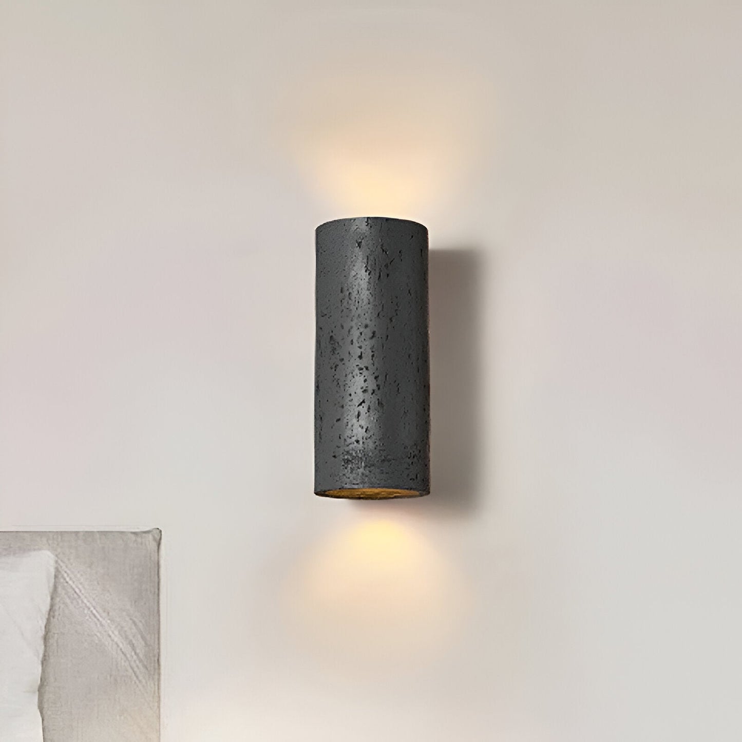 Zylinder Tube Wandleuchte - Wabi Sabi Stein Wandleuchte - Wandstrahler LED Beleuchtung
