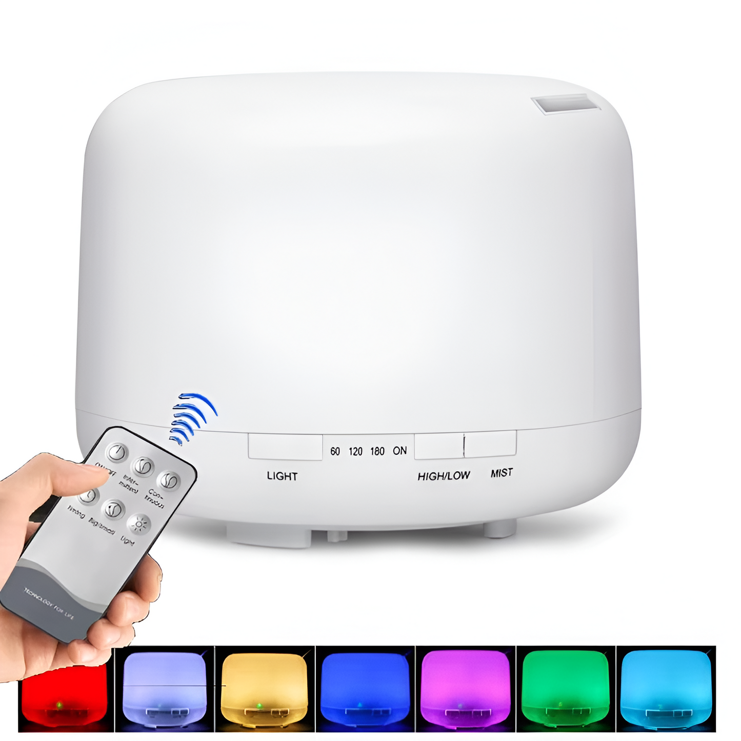 Buntfarbiger Aroma-Diffuser mit Bluetooth-Lautsprecher und Luftbefeuchter-Funktion