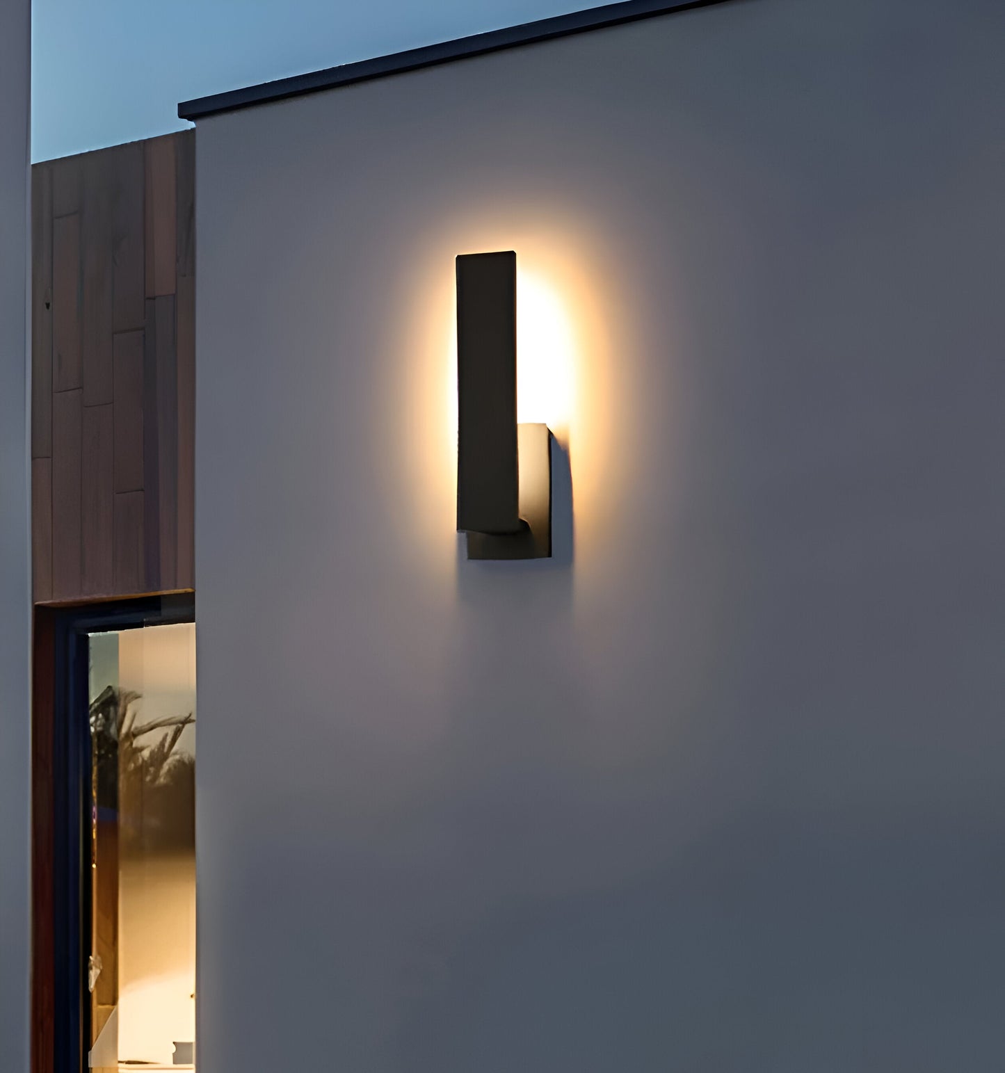 SimpliBlack Wandleuchte - Wasserdichte Aluminium Gartenbeleuchtung - Minimalistische Wandleuchte für Draußen