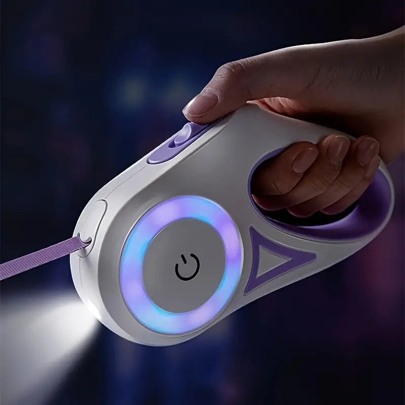Garduru LEASH – Leuchtende Hundeleine mit LED-Licht & Taschenlampe für sichere Abendspaziergänge