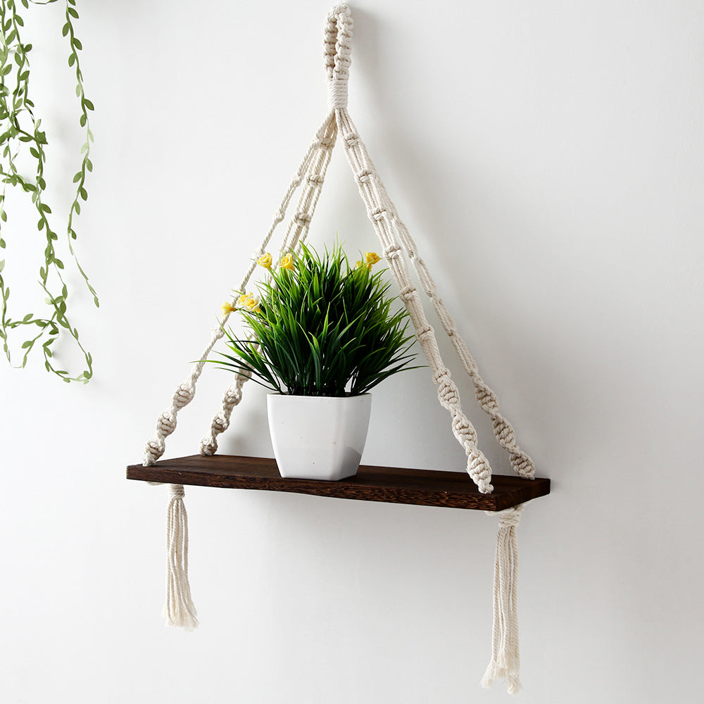 Hortensia Makramee Hängeregal – Boho-Chic Design – Nachhaltig & Vielseitig