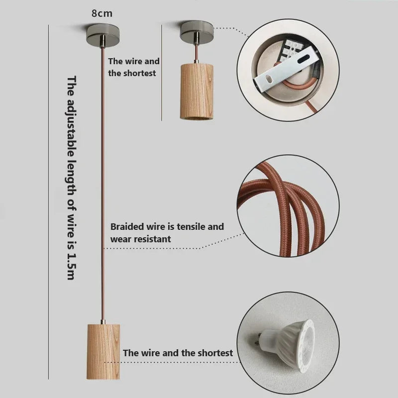NordicGlow – Skandinavische Hängelampe aus Holz