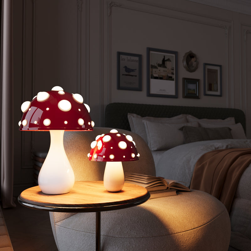 LumiFungi – Luxuriöse LED-Tischlampe mit atmosphärischer Pilzform und dimmbarem Licht