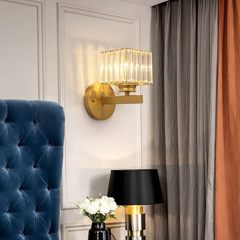 Kristallglas-Wandleuchte mit modernem Armdesign