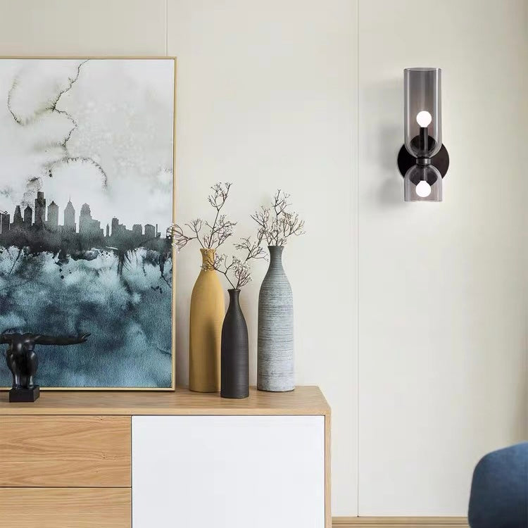 Glas Wandlampe Mit Doppel-Lampe-Design