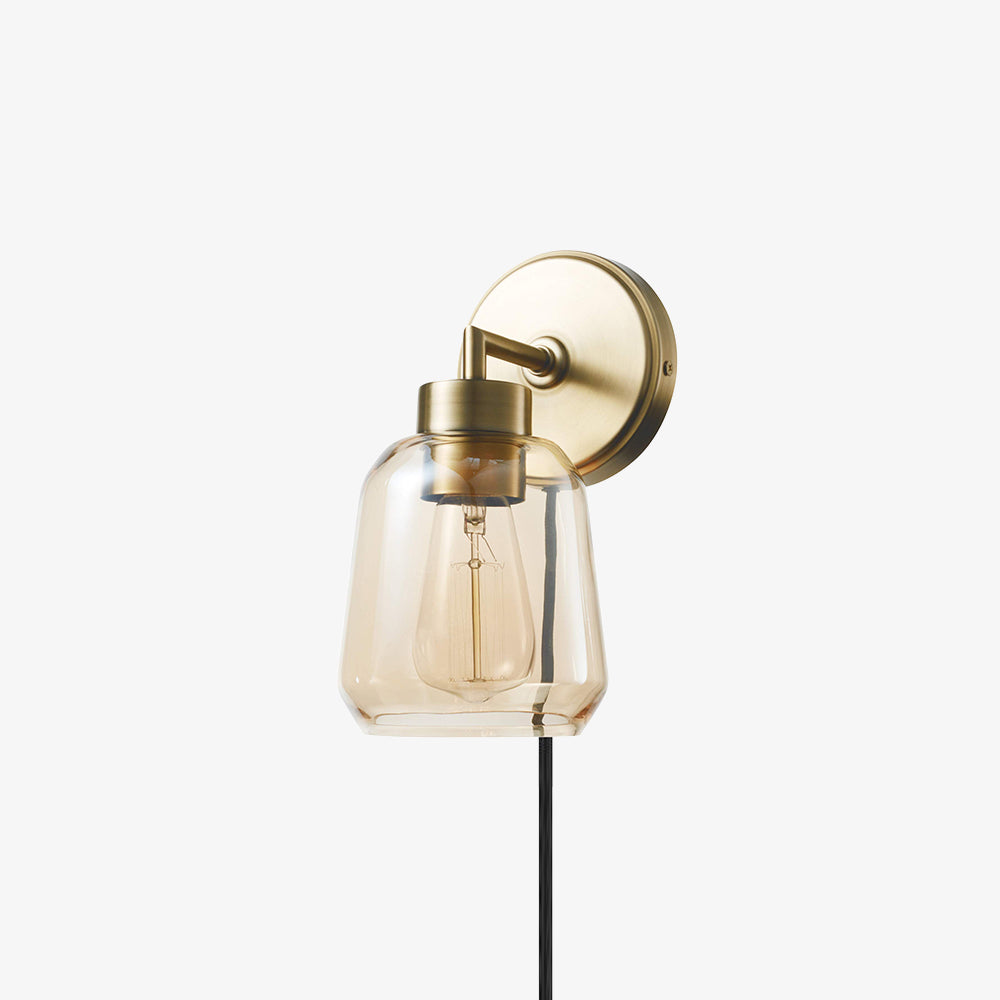 Industrielle Retro Wandlampe mit Stecker – Vintage Innenwandleuchte für Wohnzimmer und Schlafzimmer