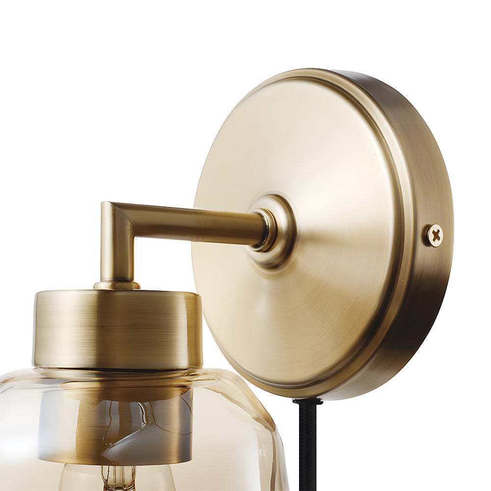 Industrielle Retro Wandlampe mit Stecker – Vintage Innenwandleuchte für Wohnzimmer und Schlafzimmer