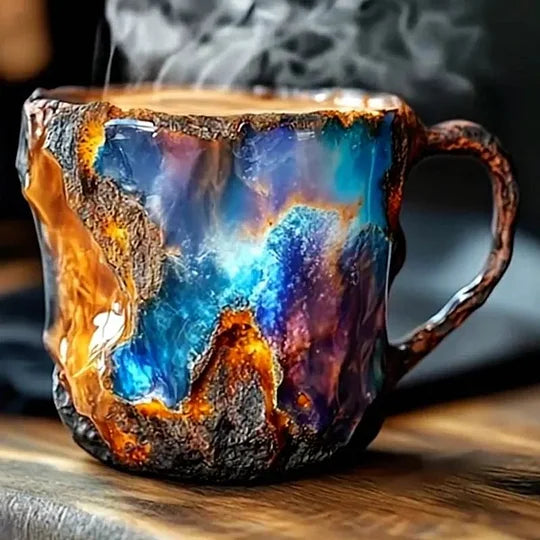 Royallure Elegante Kristall-Achat Kaffeetasse – Einzigartiger handgefertigter Becher für luxuriöses Trinken