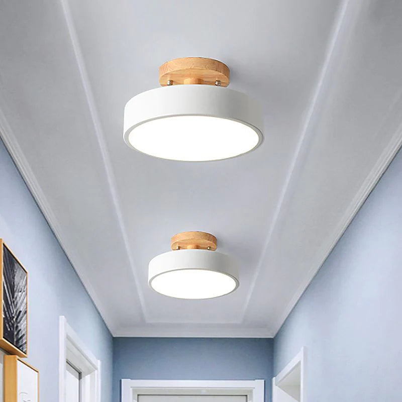 LED Deckenleuchte Holz Flush Mount Leuchte