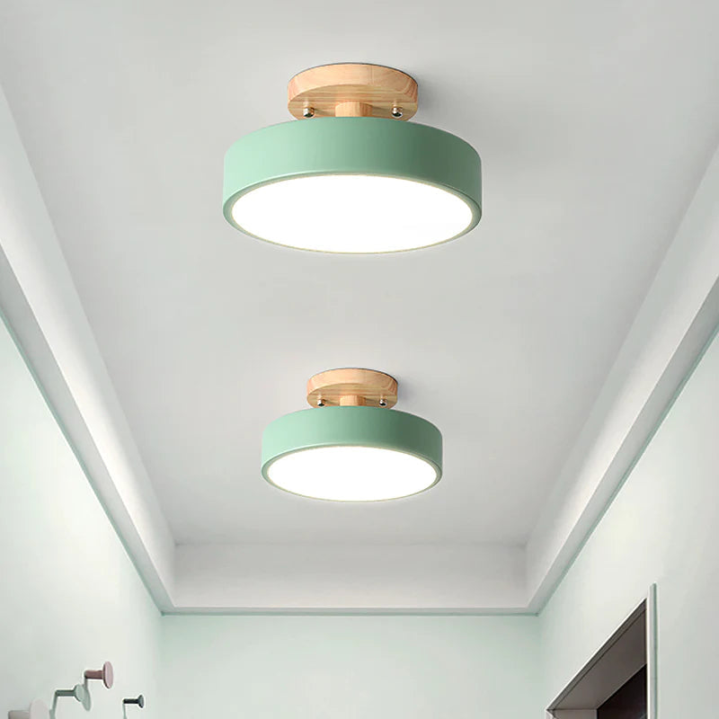 LED Deckenleuchte Holz Flush Mount Leuchte