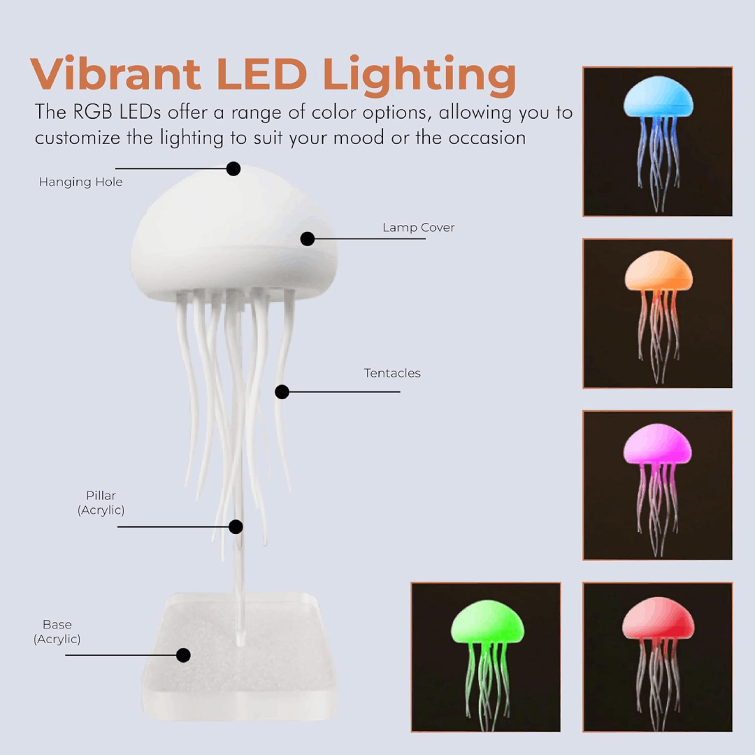 LED-Medusenlampe – Farbwechselnde RGB-Sprachgesteuerte Nachtlampe