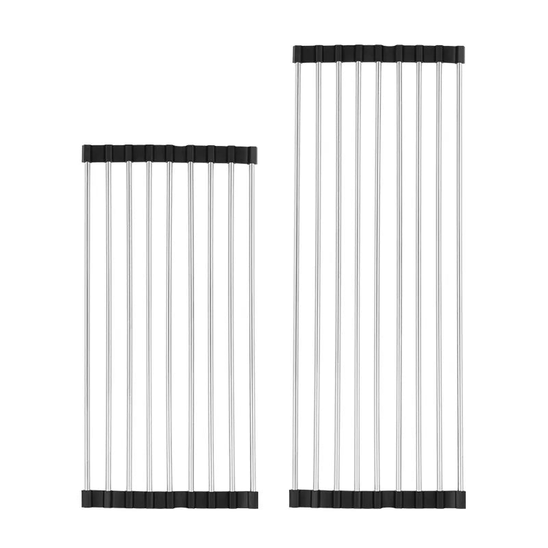 Abtropfgestell für die Küche aus Edelstahl – SinkRack – faltbar – für Pfannen und anderes Geschirr – Abtropfbrett