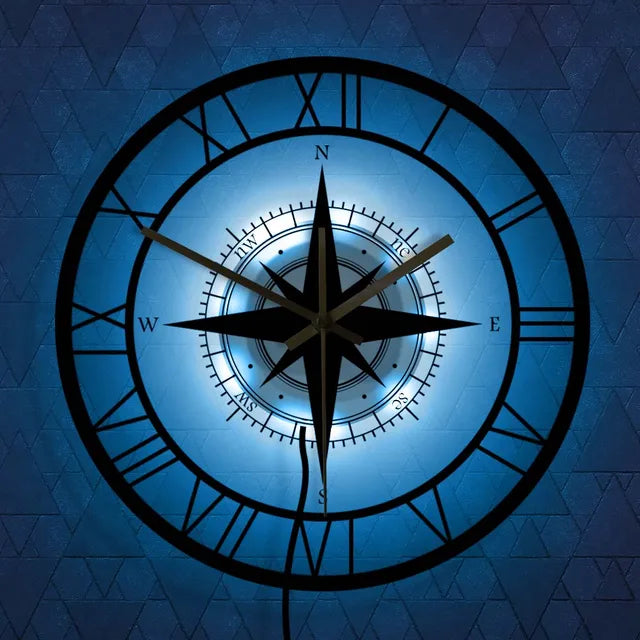 Garduru Zeit: Elegante Kompass Wanduhr für stilvolle Räume