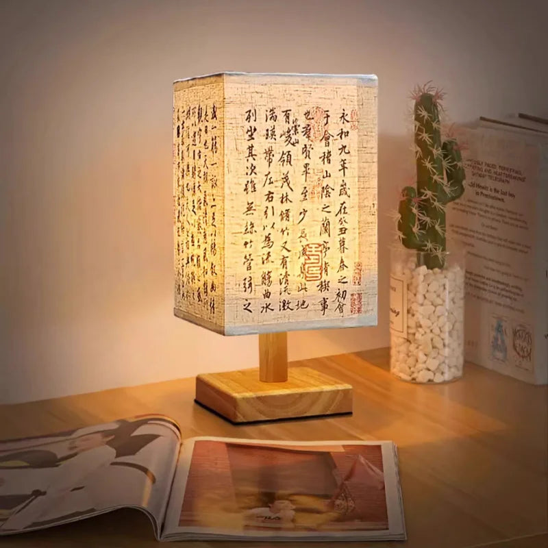 ZenLight LED Tischlampe - USB-betriebene Stoff-Nachtlicht