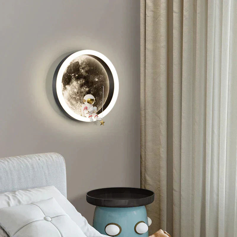 Mond LED Wandleuchte für das Kinderzimmer, Wohnkultur, Weltraum-Themenbeleuchtung