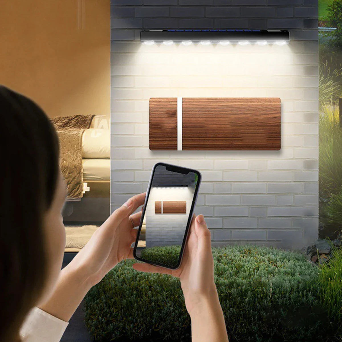 LumiGlow - Solar LED Wandleuchte