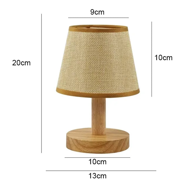 ZenGlow Stoff Tischlampe - LED USB Nachttischlampe