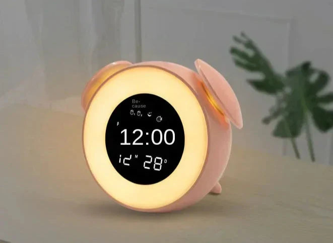 LED Wecker in Tierform – Farbwechsel Nachttischlampe & Musik – Pink