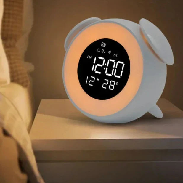 LED Wecker mit Tierform – Farbwechsel Nachttischlampe & Musik – Weiß