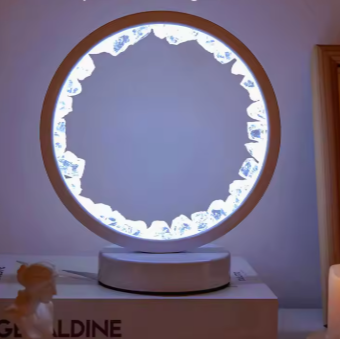 LED-Kristall-Amethyst-Lampe – Natürlicher Heilsteinlicht für Meditation, Wohnkultur & positive Energie