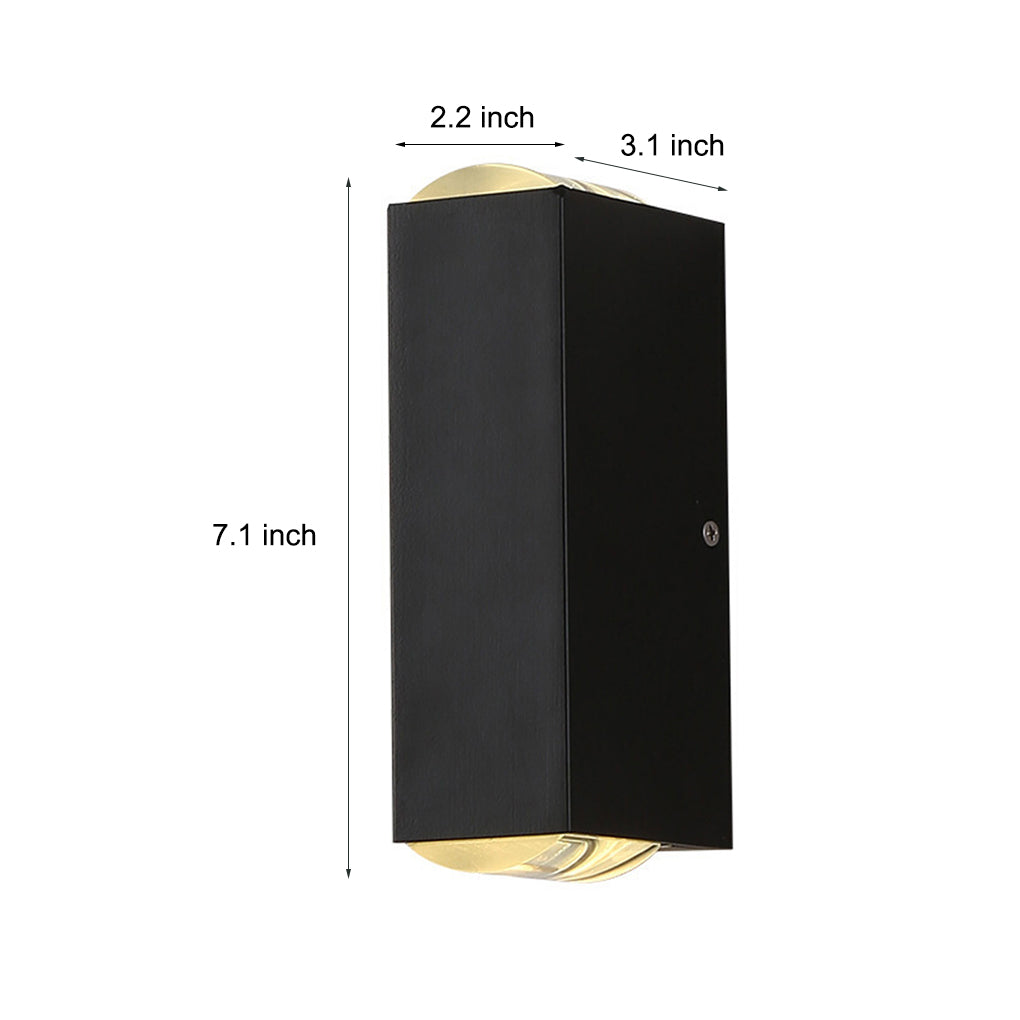 Außen schwarze Aluminium Wandlampe LED Auf Ab