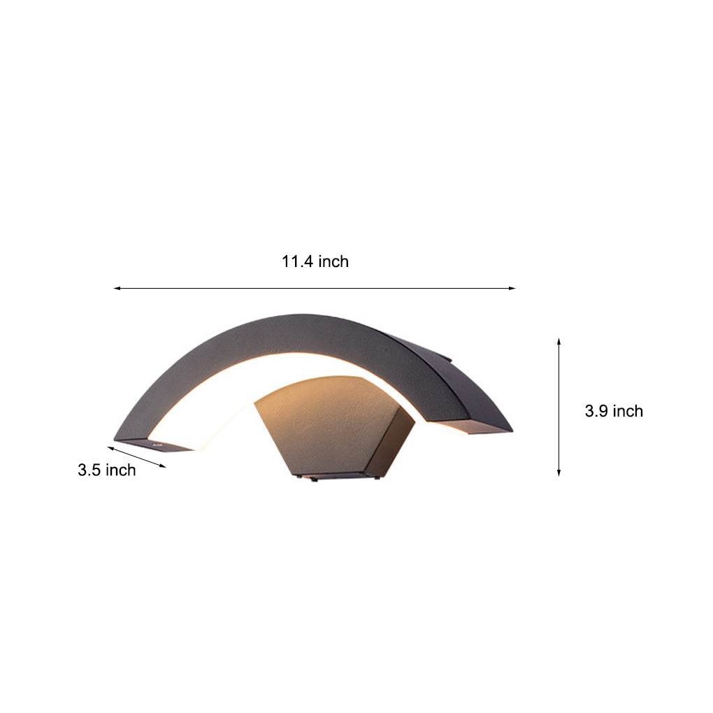 Außenwandleuchte mit gebogenem LED-Design