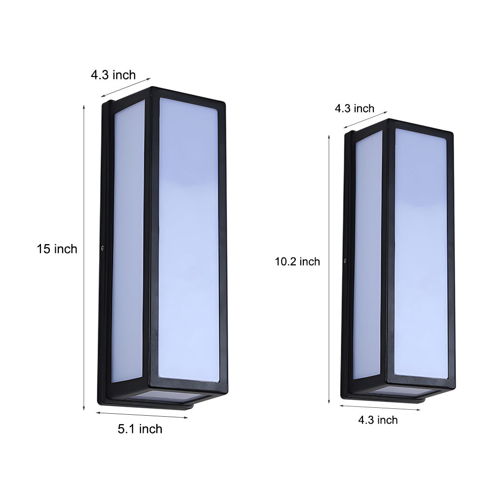 Außenwandleuchte Schwarzes Aluminium Wandleuchte