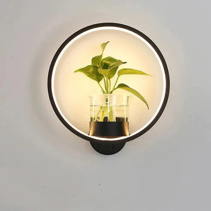 Lumora Pflanzen Wandlampe – Elegante Innenbeleuchtung mit integriertem Pflanzenhalter