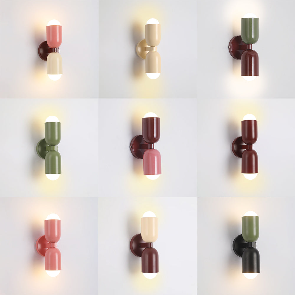 Morandi Moderne LED-Wandleuchte 2-flammig Schwarz Innen/Flur Metall