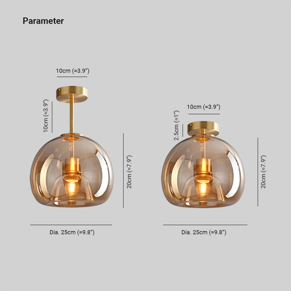 Sanna Moderne runde LED-Deckenleuchte Gold/Schwarzes Metall/Glas Schlaf-/Ess-/Wohnzimmer