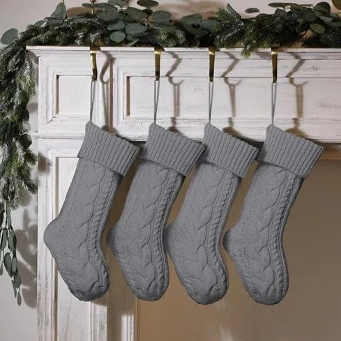 Große Kabelgestrickte Weihnachtsstrumpf - 13 Farben